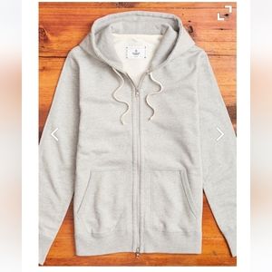 Reigning Champ Light Grey Heavy Duty Zip Up Hoodie Sweatshirt XS